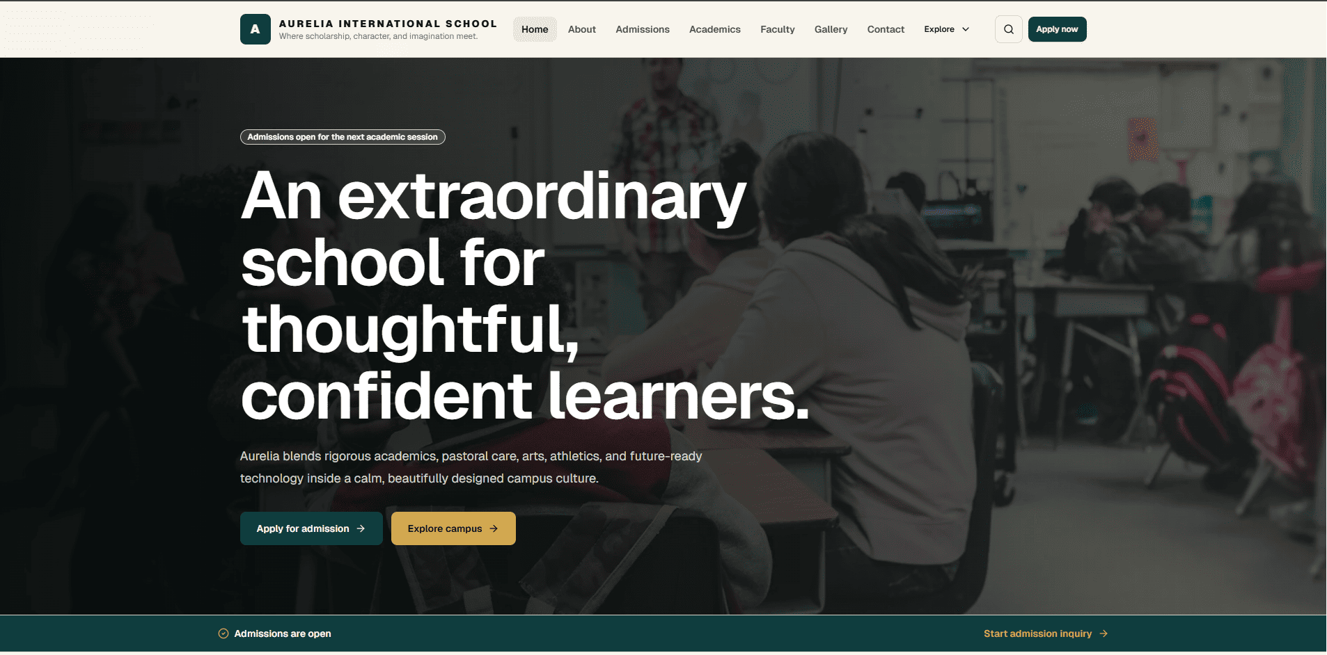 Dynamic Premium School Website